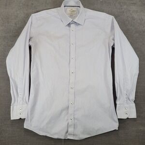 Hawes & Curtis London St James Slim Fit Stretch‎ Mens Dress Shirt 15.5 34 Preppy